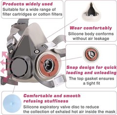 6200 Half Face Respirator Facepiece Mask & 2- 60926 P100 Cartridges Filters NEW