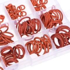 225pcs Silicone Rubber O-Ring Assortment Kit Metric VMQ Sealing Gasket Set Red
