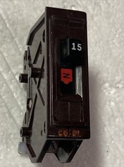 Wadsworth A115NI 15 Amp 1 Pole 1P Type A METAL FOOT Circuit Breaker A15 A115