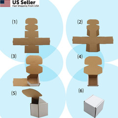 7x4x2 Inch White Shipping Boxes 25 Pack,Small Gift 7”x4”x2”,