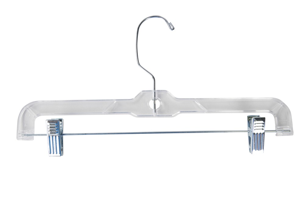 14 inch Clear Plastic Skirt and Pants Hangers – Pack of 20