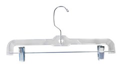 14 inch Clear Plastic Skirt and Pants Hangers – Pack of 20