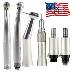 Kit de pieza de mano turbina fibra óptico dental LED de alta y baja velocidad