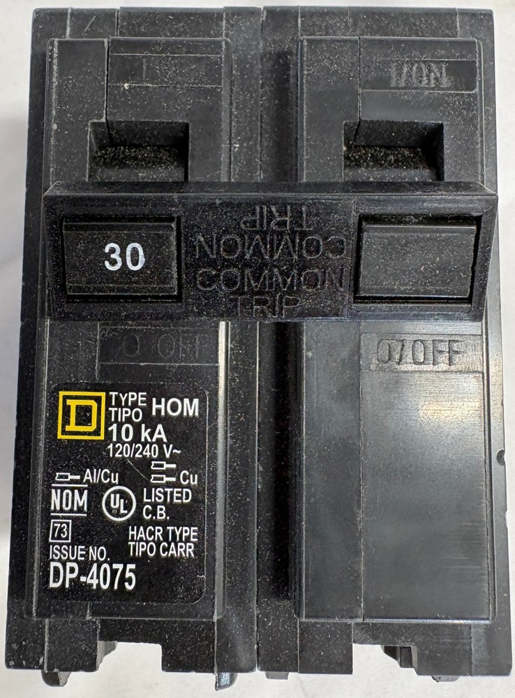 Square-D HOM230 Homeline 30A Double Pole Breaker Schneider DP-4075 New Shipped!