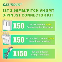 JST VH 3.96mm Pitch 3 Pin Female Housing Male Adapter Connector Plug Socket