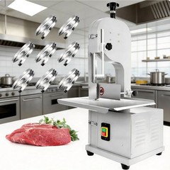 Electric Meat Bone BandSaw Machine 2500W Frozen Meat Slicer Cutter w/ 8 Blades