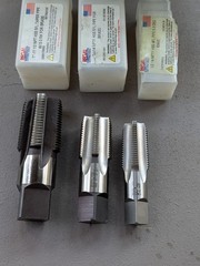 NOS REGAL PIPE TAPS 1″-11 1/2 NPT, 3/4″-14 & 1/2″-14 TAPERED, HSS,USA MADE 3PC