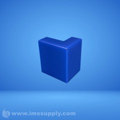 2 inch x 2 inch x 3 inch Blue Right Angle Threaded Block FNIP