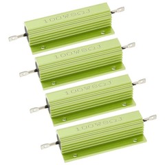 4 Pack 100W 8 Ohm Resistor Wirewound Resistors, Aluminum Case Chassis Mounted…