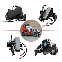 Free Shipping Swing Head Stump Breaker Attachment for Mini Skid Steers in USA