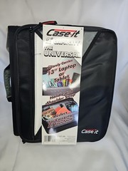 Case It The Universal Laptop Zipper Binder 2” Capacity Handles & Shoulder Straps