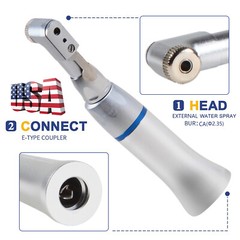 Dental Slow Low Speed Handpiece Contra Angle Air Motor E-Type 4-Holes fit NSK kb
