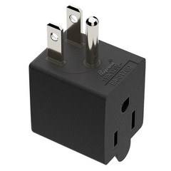 90 Degree Adapter Right Angled Downward Angled USA 3-Prong Male-Female Adapter