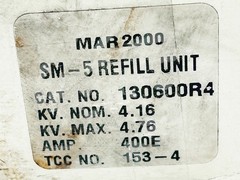 New S&C Electric 130600R4 Fuse Refill Unit 400A 4.16KV