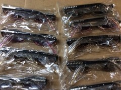ASSORTED BOX OF SUNGLASSES SUN GLASSES SET OF 14 GLASS COLORED SMALL LENS