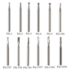 Round Carbide Dental Burs High Speed Handpiece Friction Grip Drill Bits