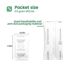【0.5Gram 400 Packages】Ink-Free Silica Gel Desiccant