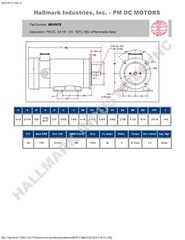 DC MOTOR, 3/4HP, 56C, 12V, 1750RPM, TEFC, Hallmark Industries