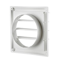 Lambro 360W White Plastic Louvered Vent 5 inch