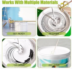 Paint Mixer For 1-5 Gallon Bucket Paint Stirrer For Drill Zinc Plated Rust Proof