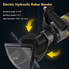 RB-22 with Electric Hydraulic Rebar Bender 1200W Power 7/8 Inch #7 22mm Capacity
