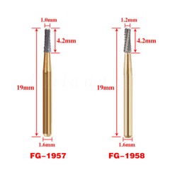 Dental Tungsten Steel Carbide Crown Metal Cutting Bur High Speed FG-1957/FG-1958