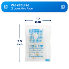5 gram [50 Pack] Food Safe Orange Indicating Silica Gel Packets – Rechargeable