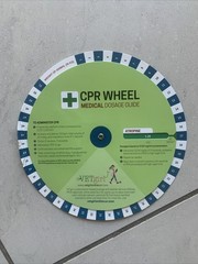 veterinary CPR Wheel Calculates Medicine Equipment Emergency Anaphylaxis NEW