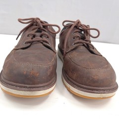 KEEN Utility Mens San Jose Oxford Alum Toe Brown Leather Safety Shoes 11 EE WIDE