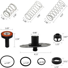 3/4″”-1″” Backflow Repair Kit for 975XL 975XL2 Replacements RK34-975XLC, Black