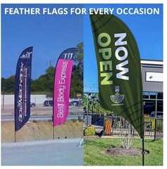 2 Pack-15ft Fiberglass Swooper Pole For 12ft Feather Flag HeavyDuty Ground Stake