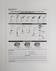 Sloan Optima Plus EBF415 Sensor Faucet Brushed Nickel Battery Operated 0.5 GPM
