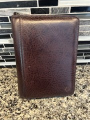 Franklin Covey Americana 6 Ring Full Zip Planner Leather Mahogany/Brown