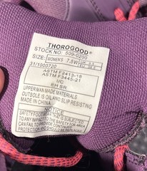 Women Thorogood Composite toe Slip Res No metal Purp/Pink 7.5 W work shoes