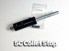 Unique 5C Collet Stop, w/8 different size stop pins – Quick and easy adjustment