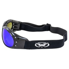 3 Pairs of Global Vision Eliminator Goggles Black with Clear Red & Blue Lenses