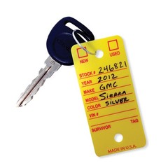 Strong Poly Key Tags | Tough Poly Rigidene Style | 500 car dealer tags