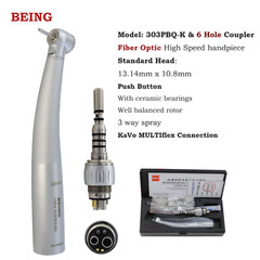 COXO Dental High Speed Handpiece Surgical Fiber Optic Kavo LED Coupler 4 6Holes