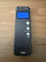Lyker Digital Voice Recorder 8GB MP3 Player Voice Activated Tested Working