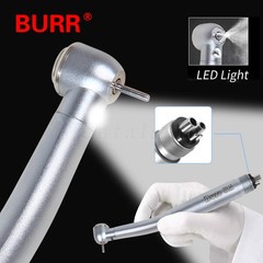 Dental LED Handpiece Standard Push Button High Speed Handpiece 4 Holes Burr NEW