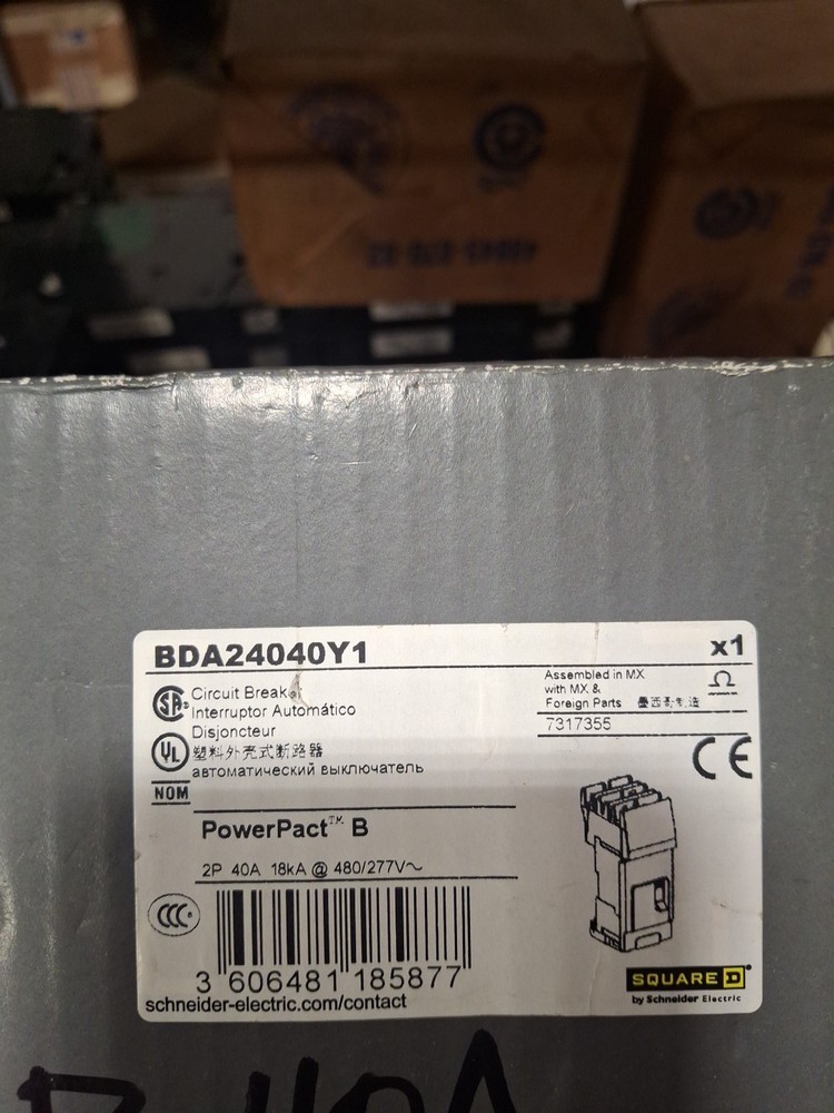 BDA24040Y1 – Square D 40A 2-Pole Thermal Magnetic Circuit Breaker 480Y/277VAC I-