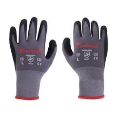 Safety Work Gloves MicroFoam Nitrile Coated Foam Gloves L-Size/3 Pairs