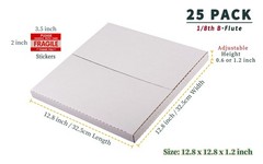 White 12-inch Vinyl Record Shipping Boxes, 25 Pack