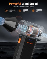 WOLFBOX MegaFlow 50 Compressed Air Duster-110000RPM Super Power Electric Air …