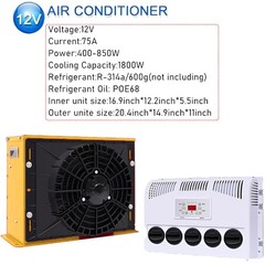 12V 11000 BTU Truck Air Conditioner Split AC For Semi Trucks Bus RV Caravan US