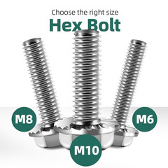 M6-1.0 X 25Mm Metric Flanged Hex Head Bolts Screws, 10Sets M6X1.0 Flange
