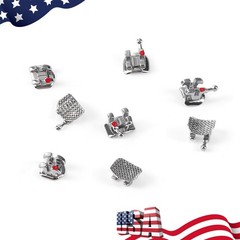 Dental Orthodontic Brackets Braces Mesh Base Mini Roth MBT 022 018 Hooks MIM