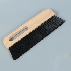 Large Concrete Hand Brush 11.8in Horsehair Masonry Cleaning Tool Wood Handle