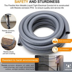 Liquid-Tight Conduit Kit 100ft 1/2inch Copper Metal PVC