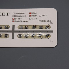 5 Packs Dental Metal Brackets Braces Mini Roth .018 Slot 3-4-5 Hooks Orthodontic